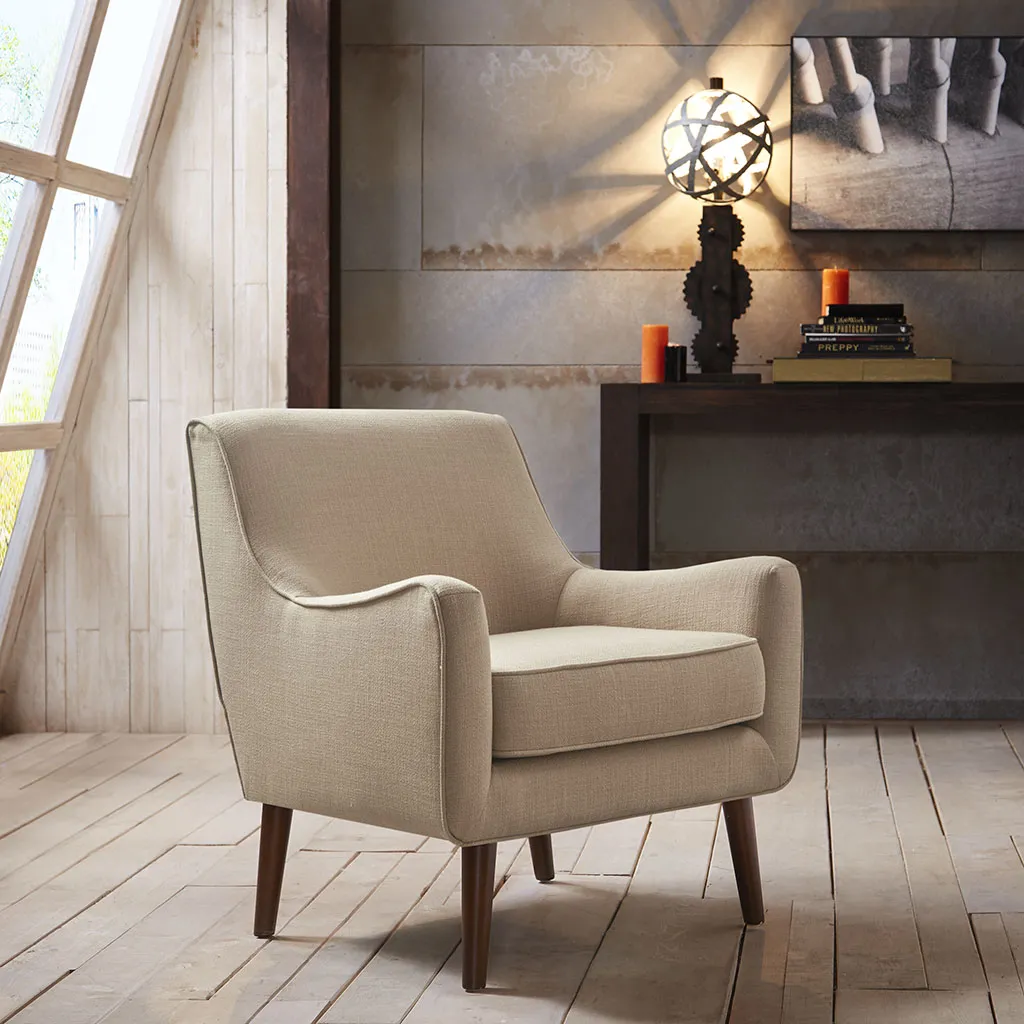 Madison Park Oxford Sand Mid-Century Accent Chair