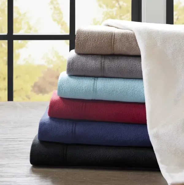 Peak Performance 3M Scotchgard Micro Fleece Black Anti-Pill Sheet Set