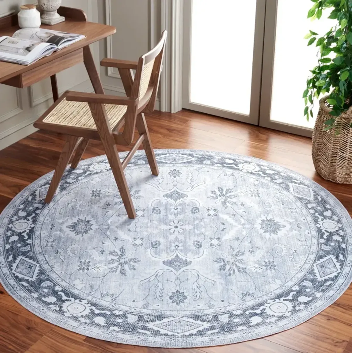 ARIZONA 118 Green 6' X 6' Round Round Rug