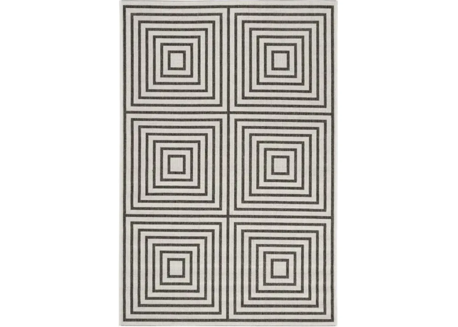 LINDEN 123 Collection LND123A-4 Light Grey / Charcoal 4' X 6'