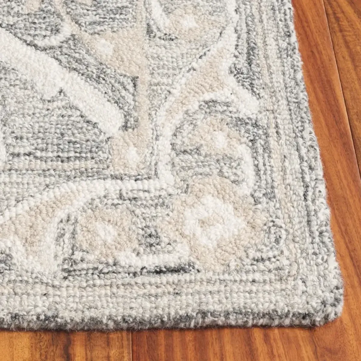 BLOSSOM 116 GREY  6' x 6' Square Square Rug