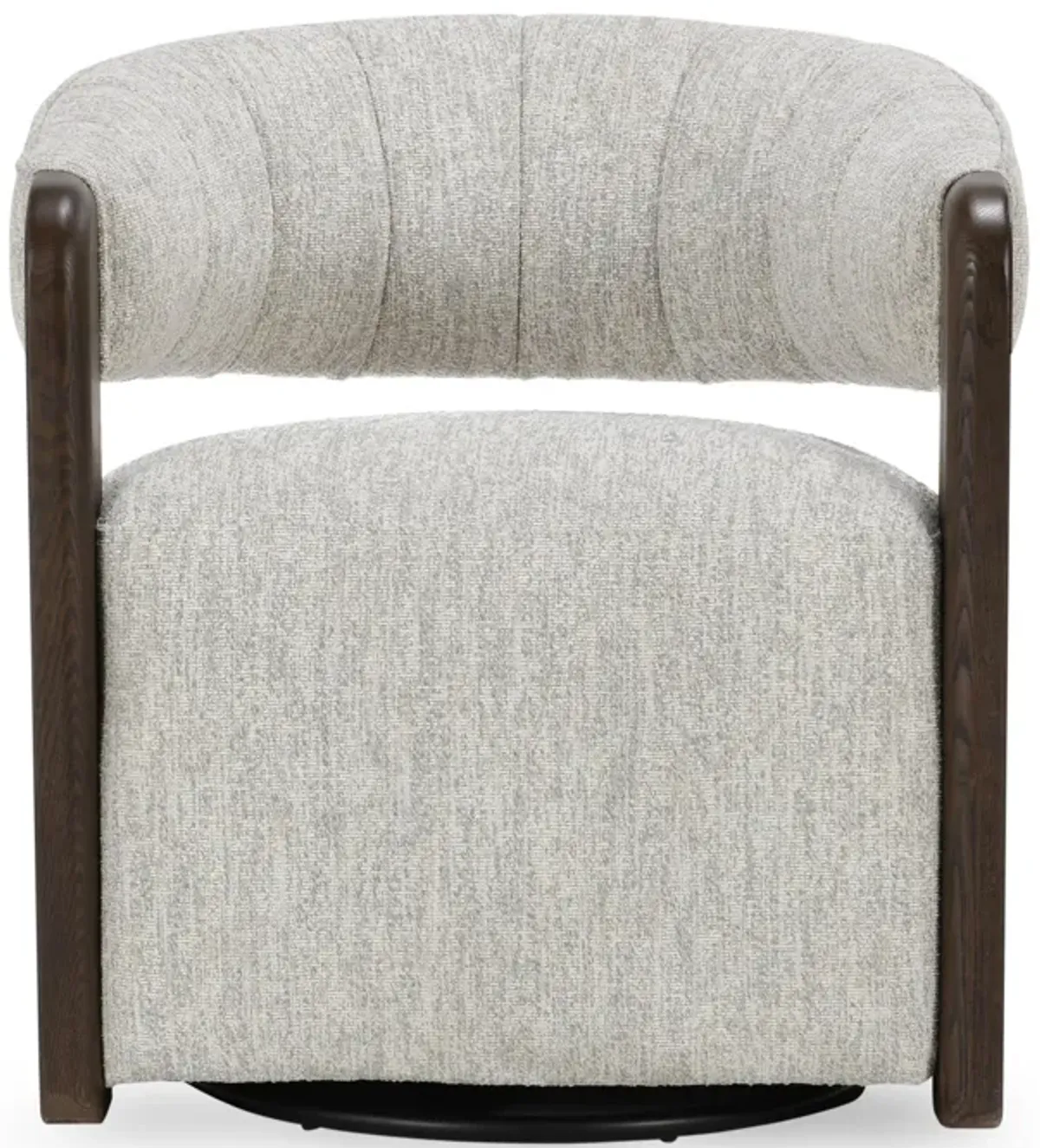 James Light Gray Boucle Fabric Upholstered Swivel Accent Chair