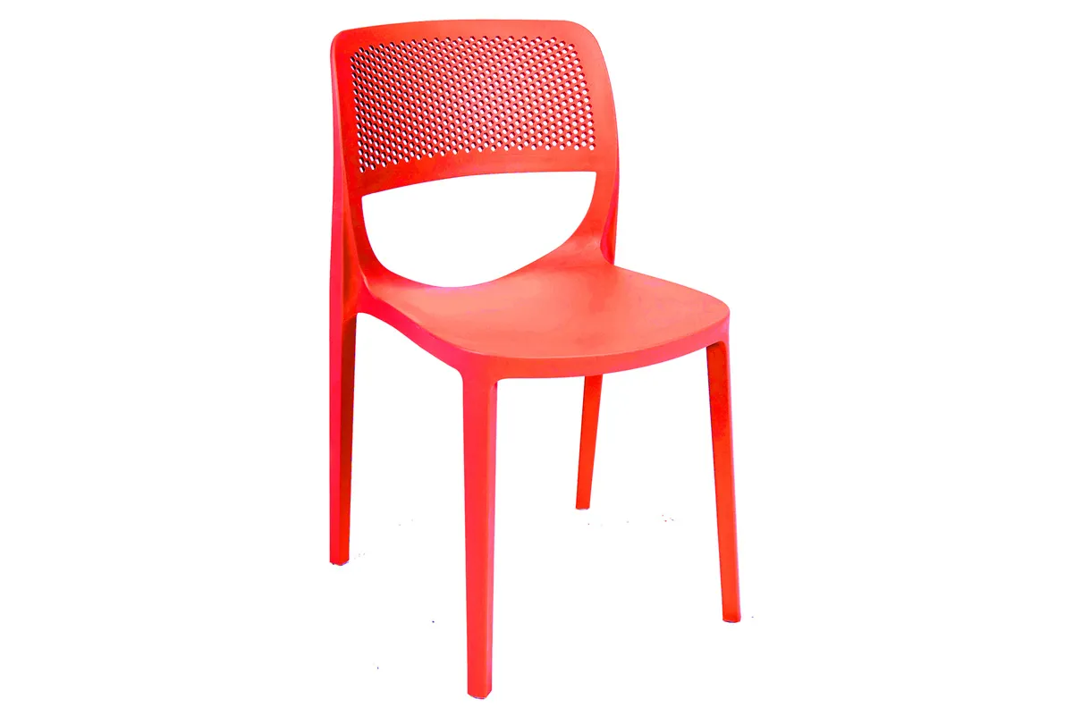 Mila Set of 4 Stackable Side Chair-Red