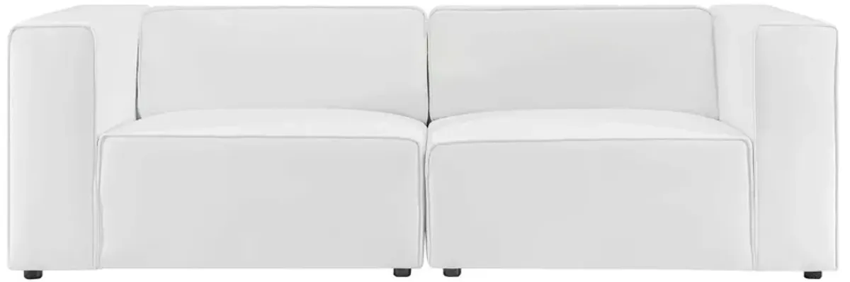 Mingle Vegan Leather 2-Piece Modular Loveseat