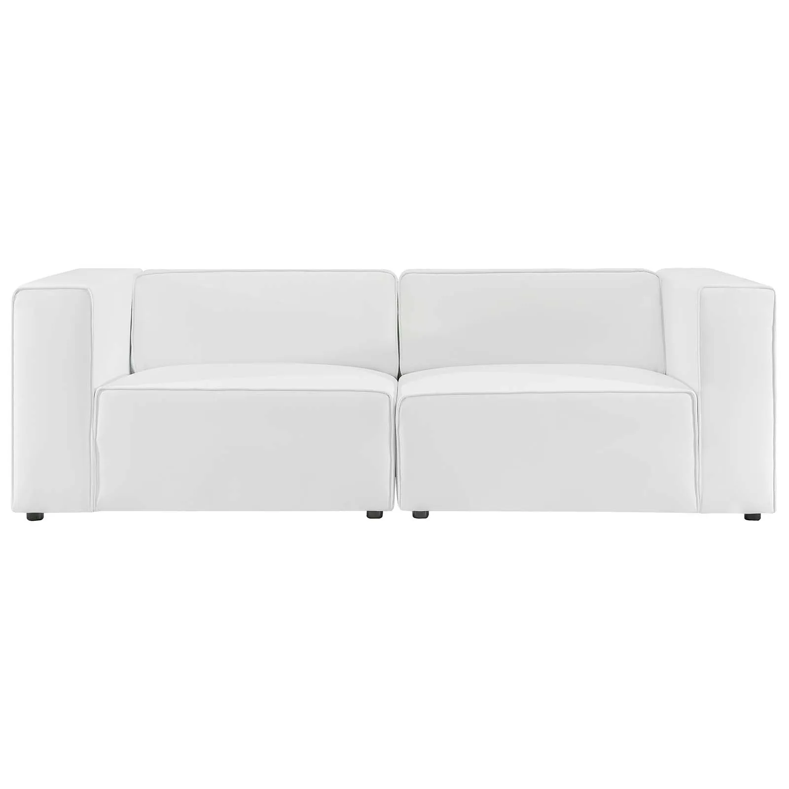 Mingle Vegan Leather 2-Piece Modular Loveseat