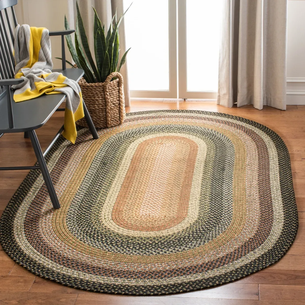 BRD308 MULTI 7' x 10' Oval Oval Rug