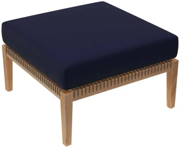 Clearwater Outdoor Patio Teak Wood Ottoman