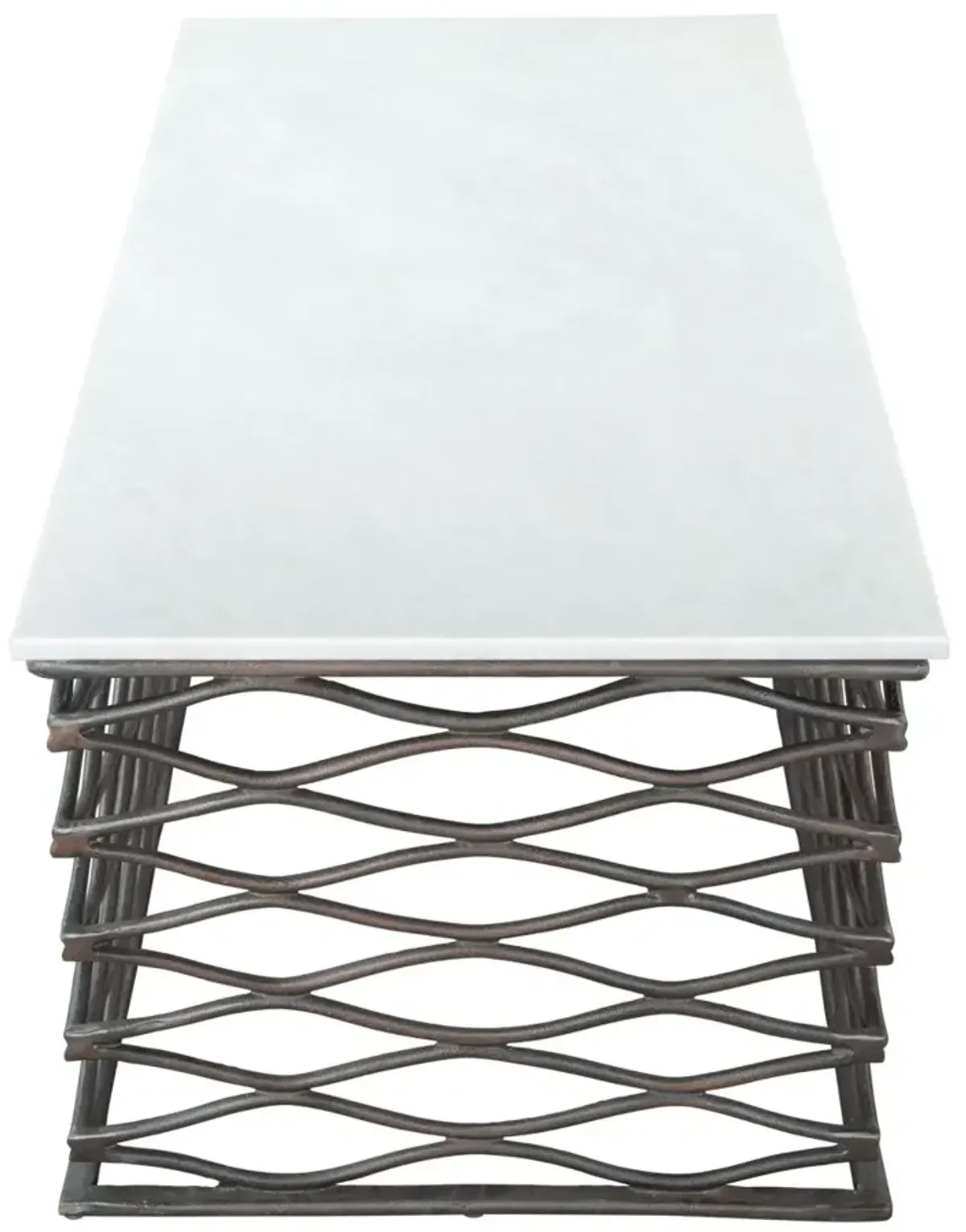 Duchess Coffee Table White & Antique Bronze