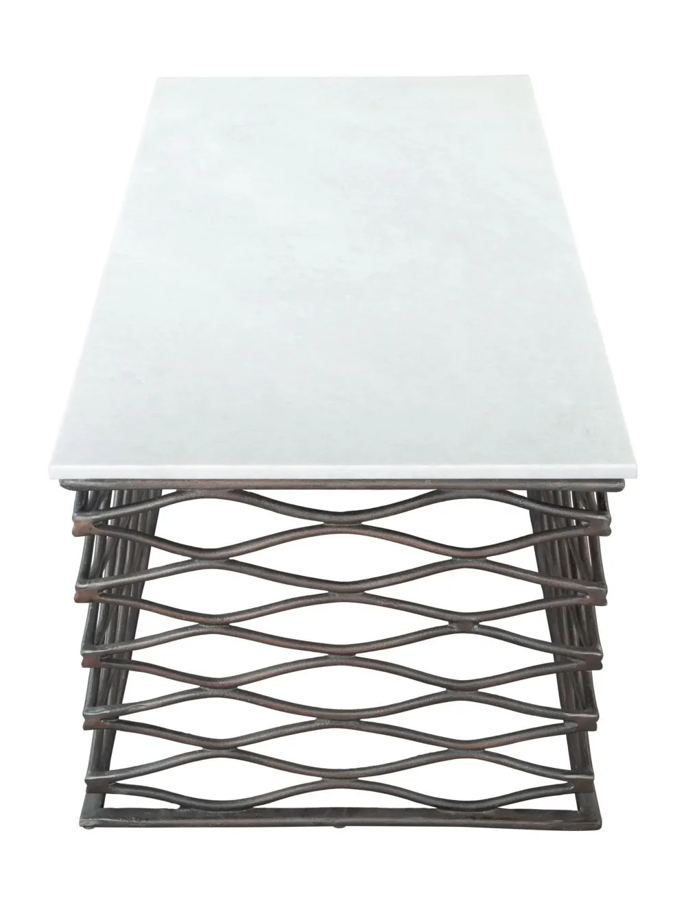 Duchess Coffee Table White & Antique Bronze