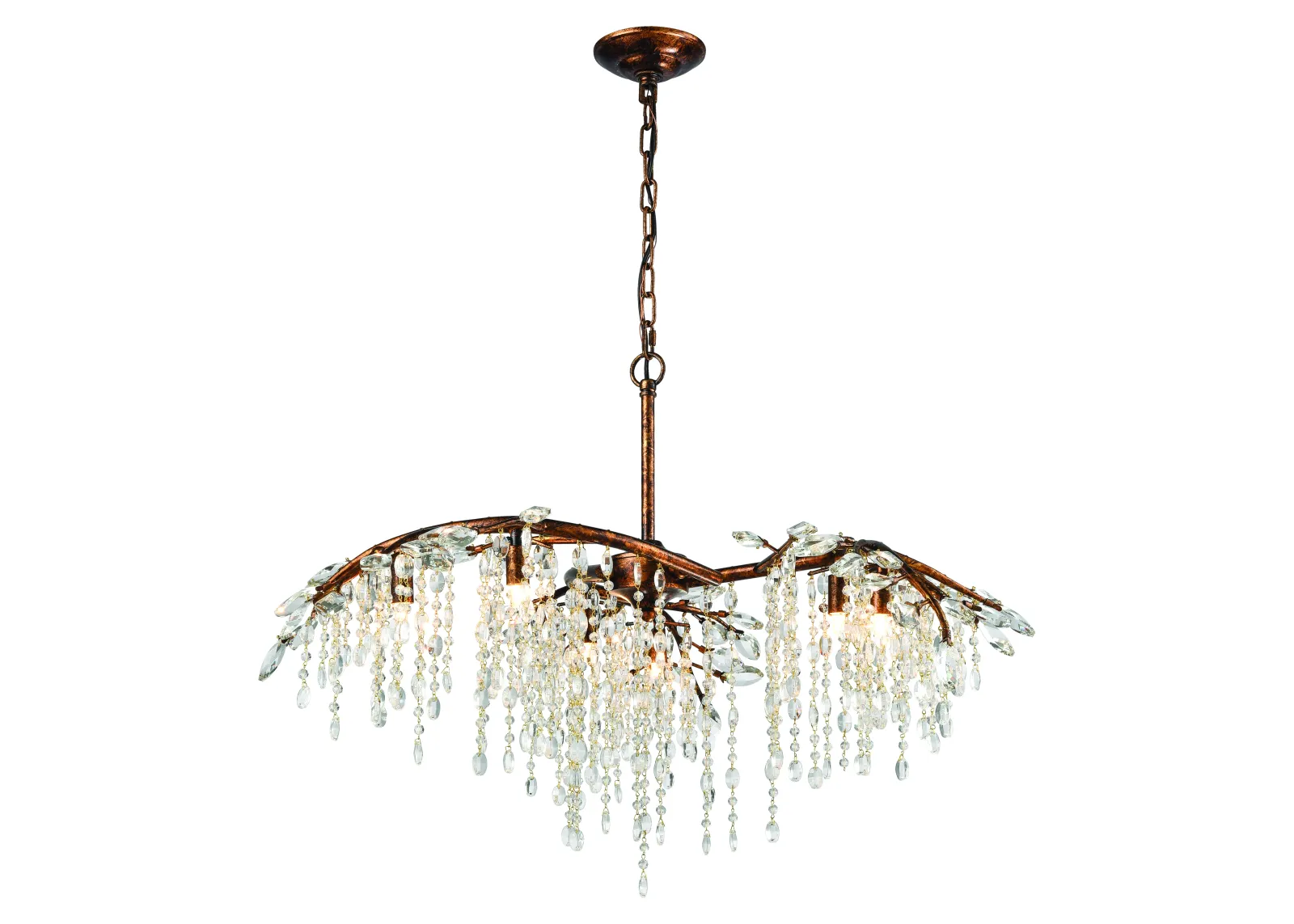 Elia 32" Wide 6-Light Chandelier - Spanish Bronze