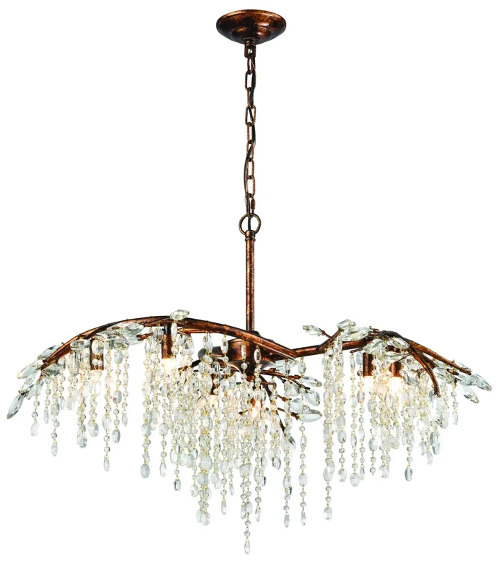 Elia 32" Wide 6-Light Chandelier - Spanish Bronze