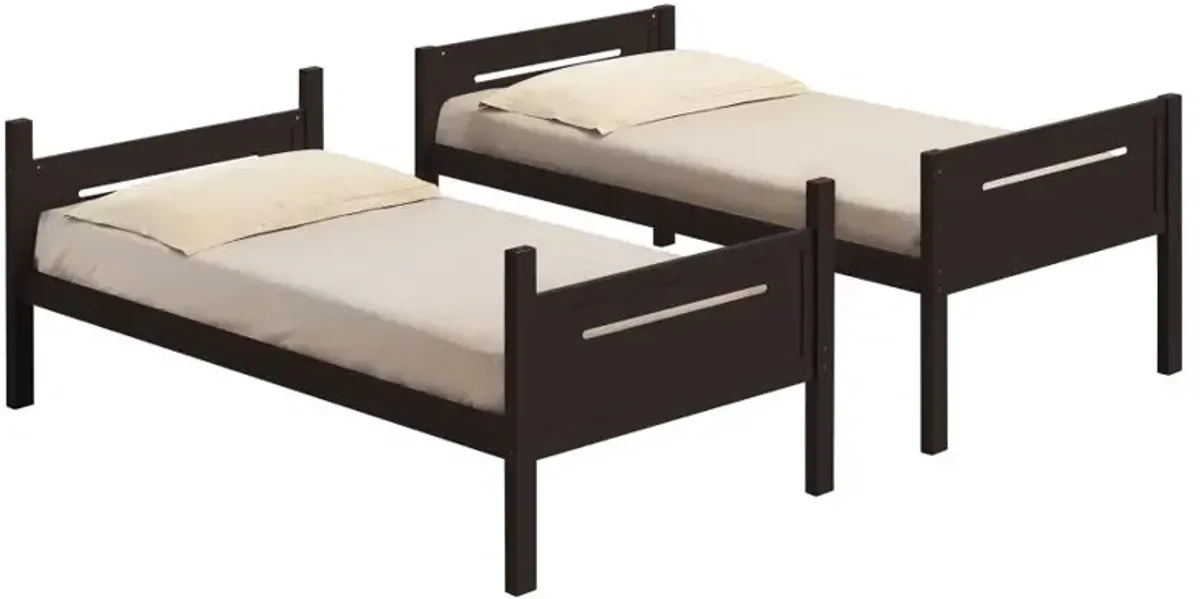 Littleton Twin Over Twin Bunk Bed Espresso