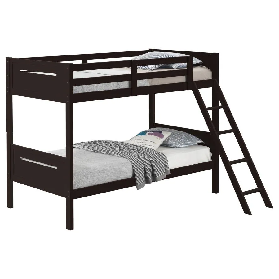 Littleton Twin Over Twin Bunk Bed Espresso