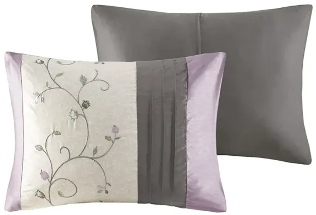 Madison Park Serene Purple Embroidered 7 Piece Comforter Set