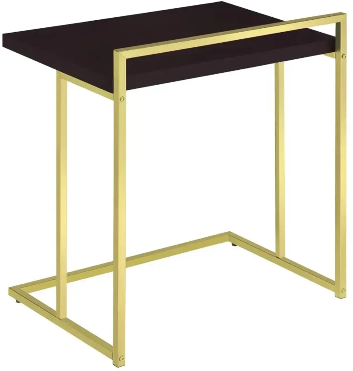 Dani Rectangular Snack Table with Metal Base