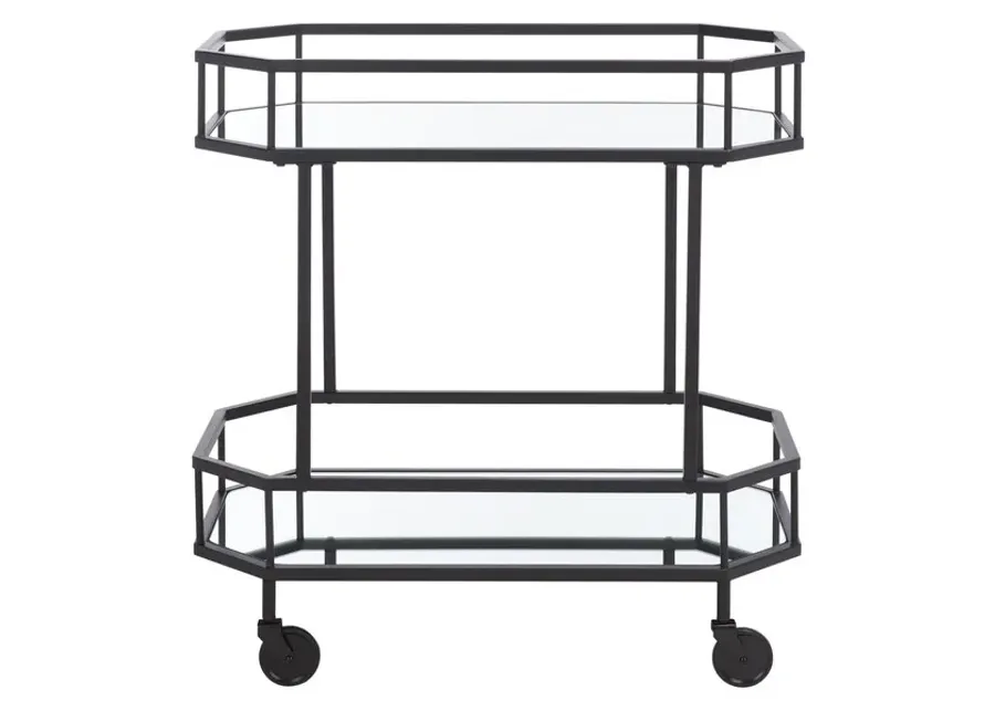 SILVA 2 TIER OCTAGON BAR CART