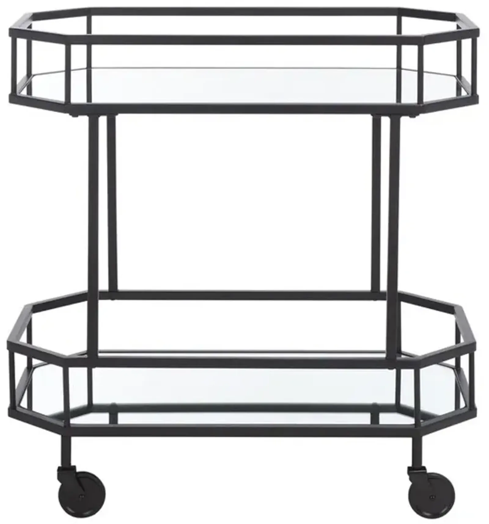 SILVA 2 TIER OCTAGON BAR CART