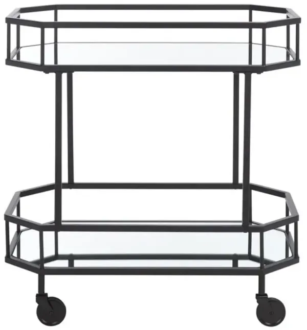 SILVA 2 TIER OCTAGON BAR CART