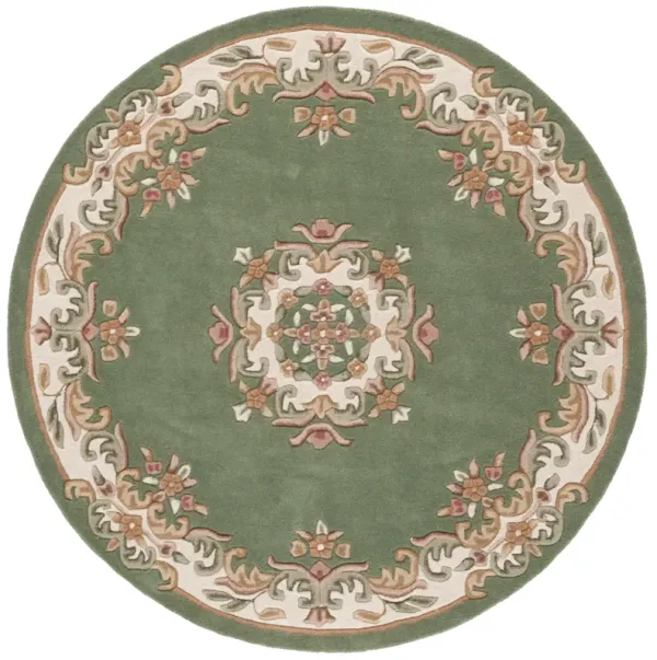 AUBUSSON Hand Tufted 6' x 6' Round area rug