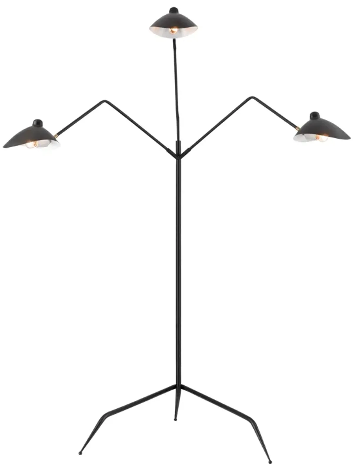 Risley 81.5'' High 3-Light Floor Lamp - Matte Black