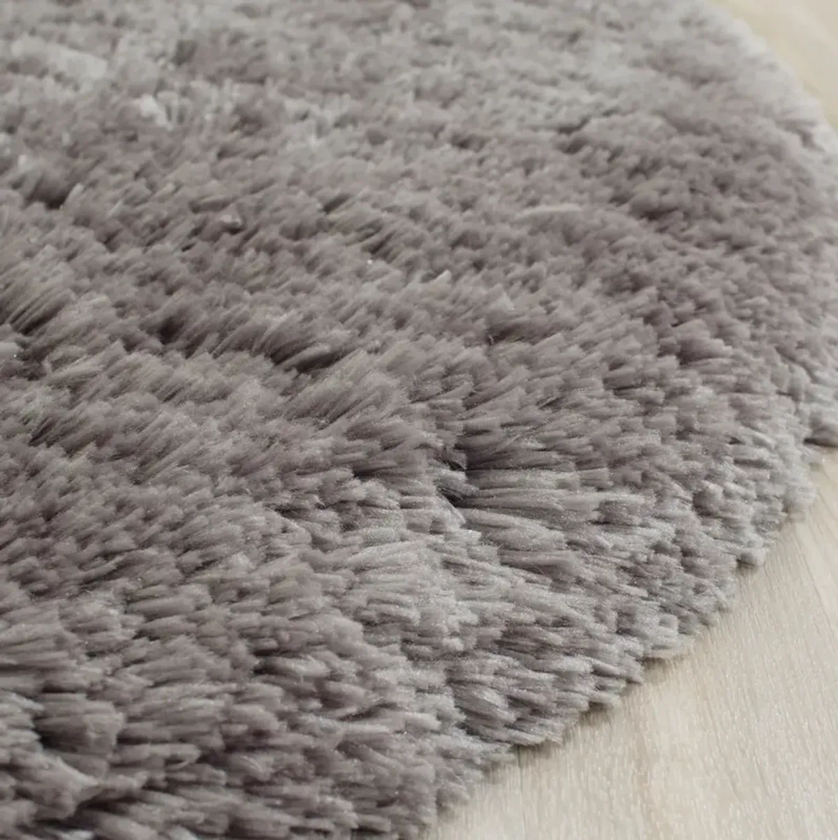 ARCTIC SHAG Grey 7' X 7' Round Round Rug