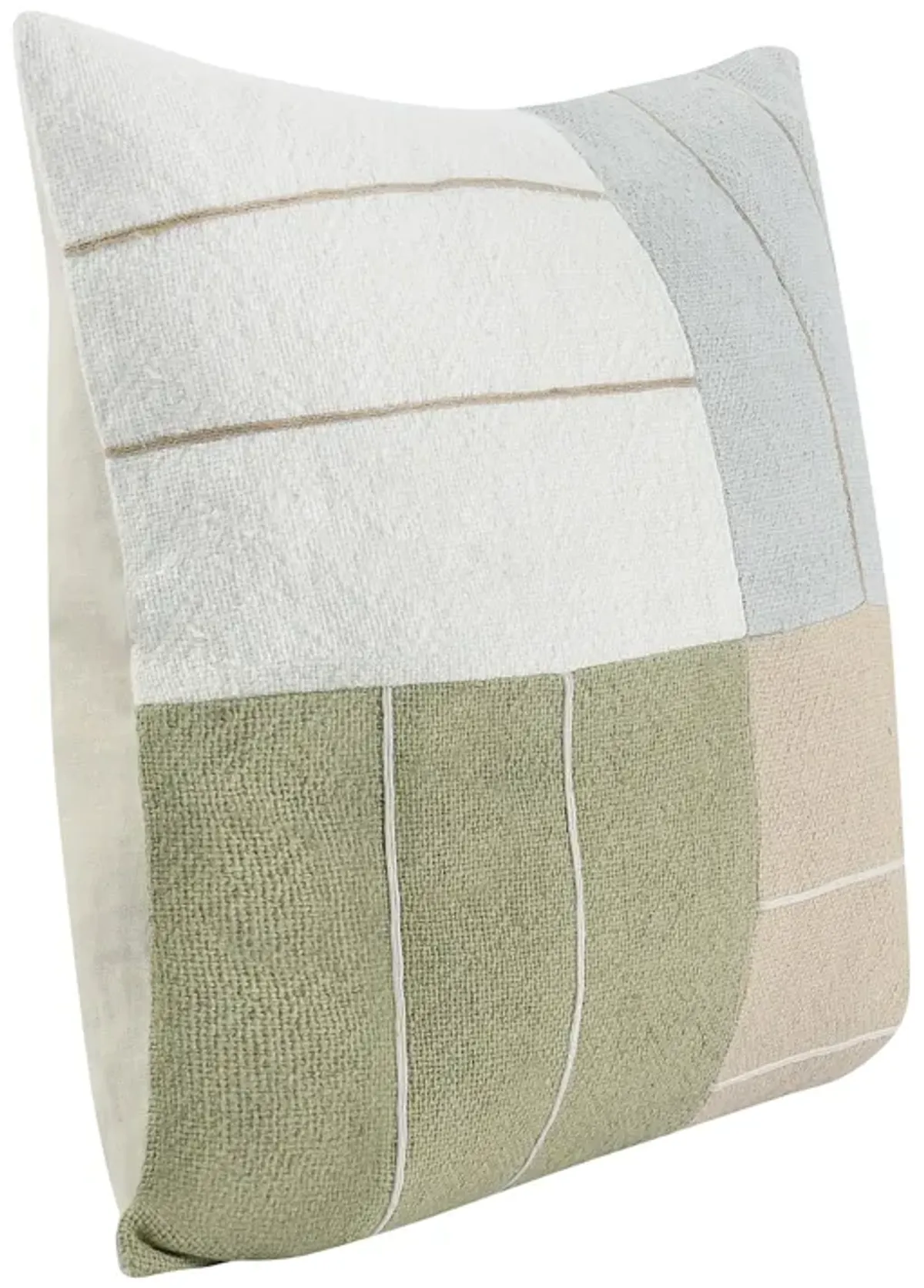 Niya 22" Linen Blend Multicolor Throw Pillow