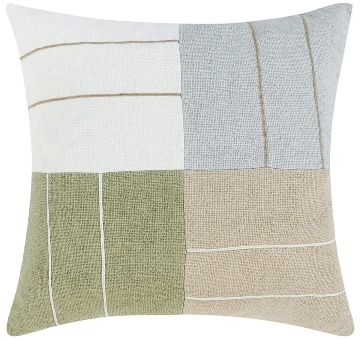 Niya 22" Linen Blend Multicolor Throw Pillow