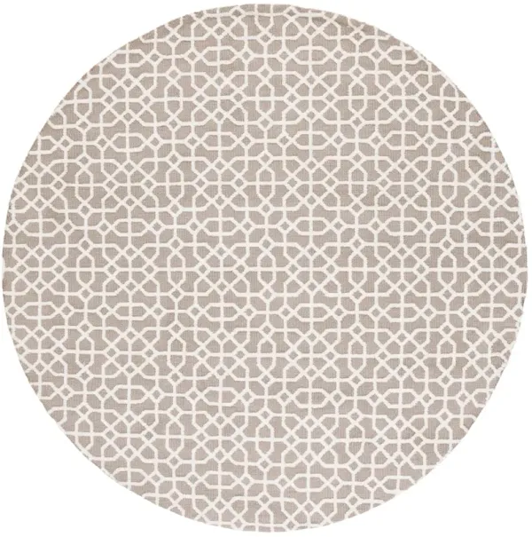 AUDREY 103 TAUPE  6' x 6' Round Round Rug