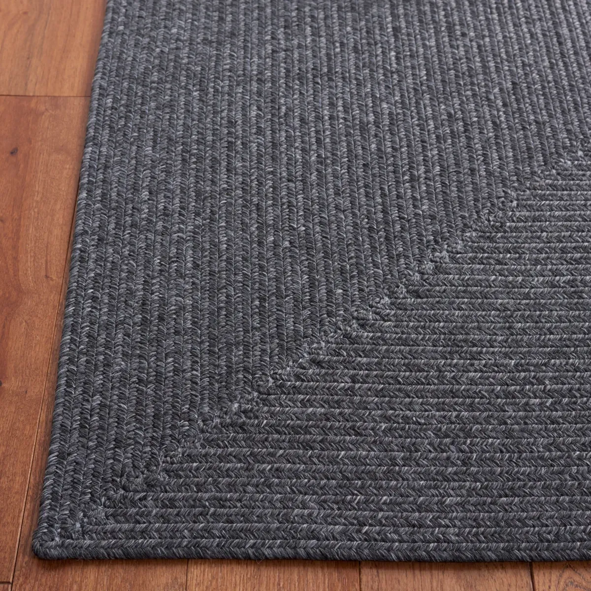 BRAIDED 201 BLACK 8' x 8' Square Square Rug