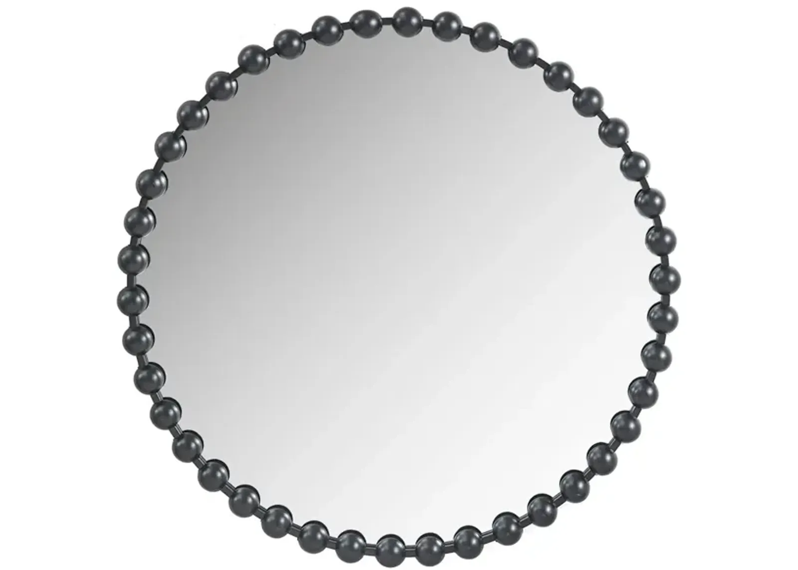 Madison Park Signature Marlowe Black Beaded Round Wall Mirror 36"D