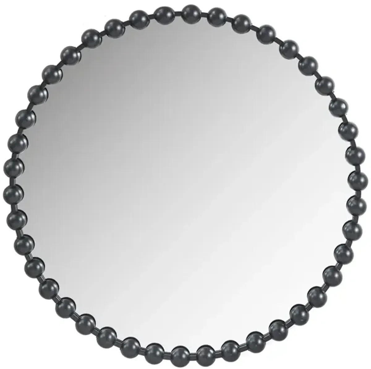 Madison Park Signature Marlowe Black Beaded Round Wall Mirror 36"D