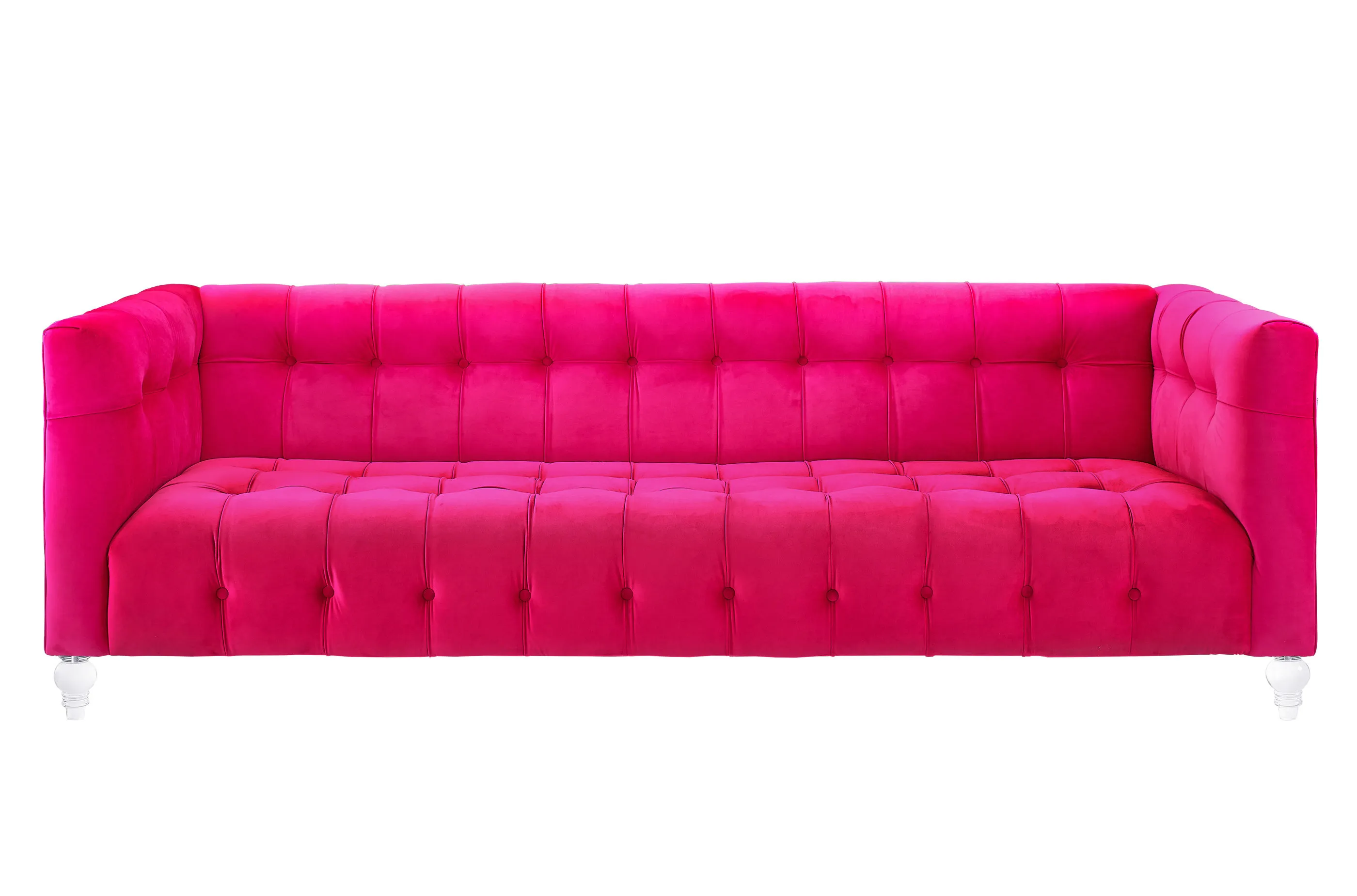 Bea Pink Velvet Sofa