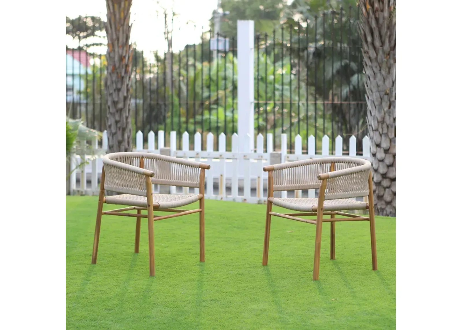 Panama Jack Corsica Stackable Dining Armchairs (Set of 2)