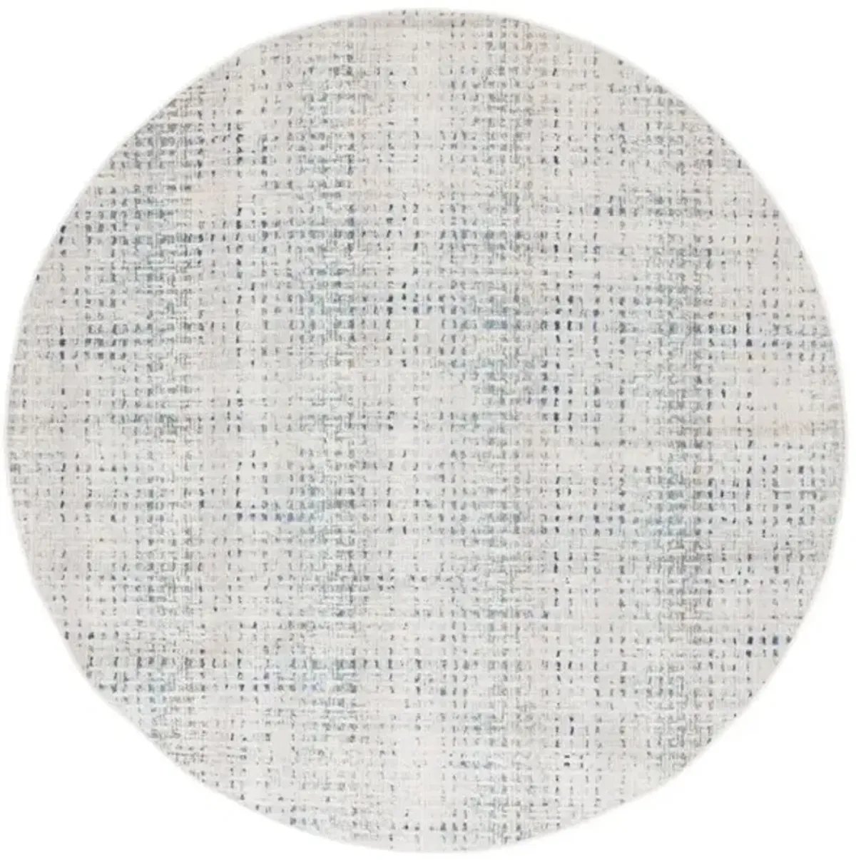 RAINBOW 654 Blue  6'-7' X 6'-7' Round Round Rug