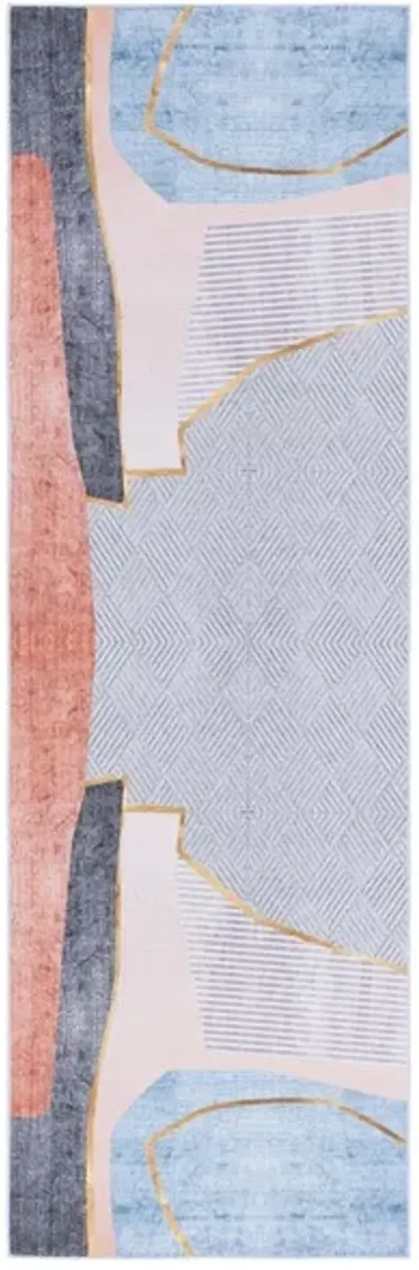 TACOMA 834 M/W S/R Blue  2'-6' X 8' Runner Rug