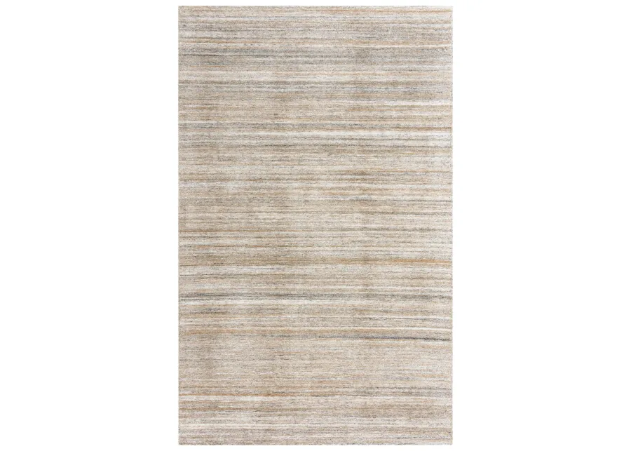 Seasand Brown Muted Stripe Recycled Polyester 5' x 7'6" Rectangle Rug