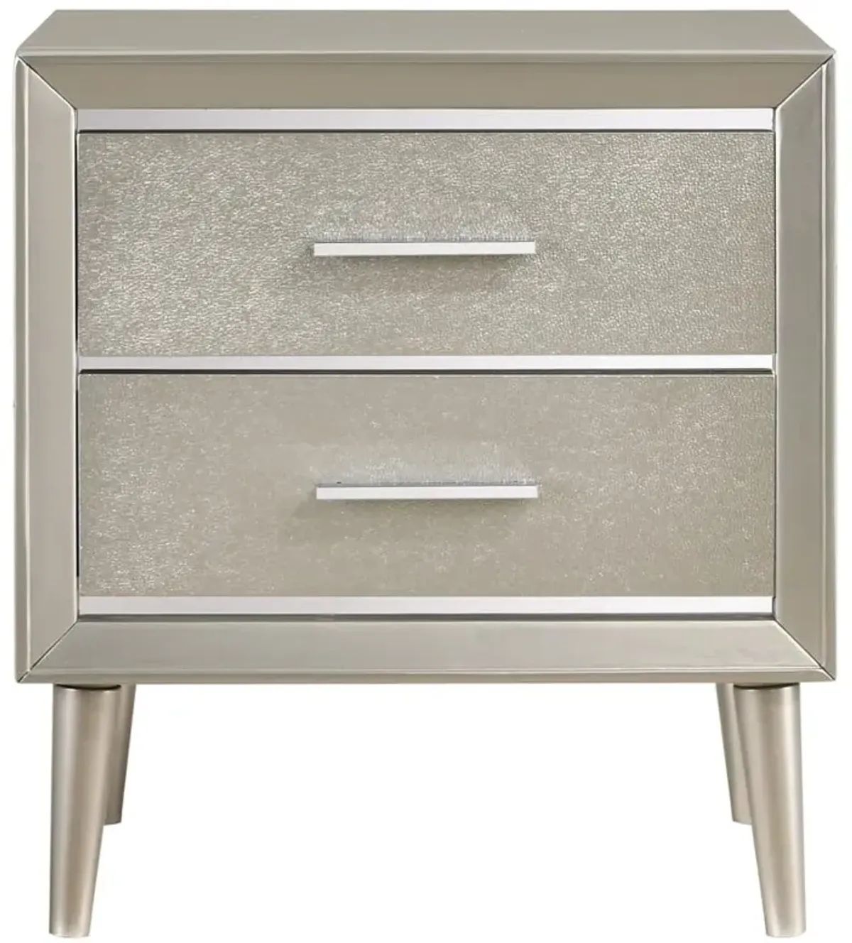 Ramon 2-drawer Nightstand Metallic Sterling