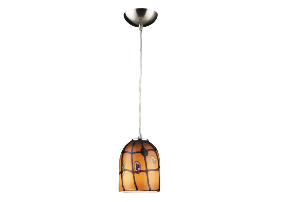 Rapture 6" Wide 1-Light Mini Pendant - Satin Nickel