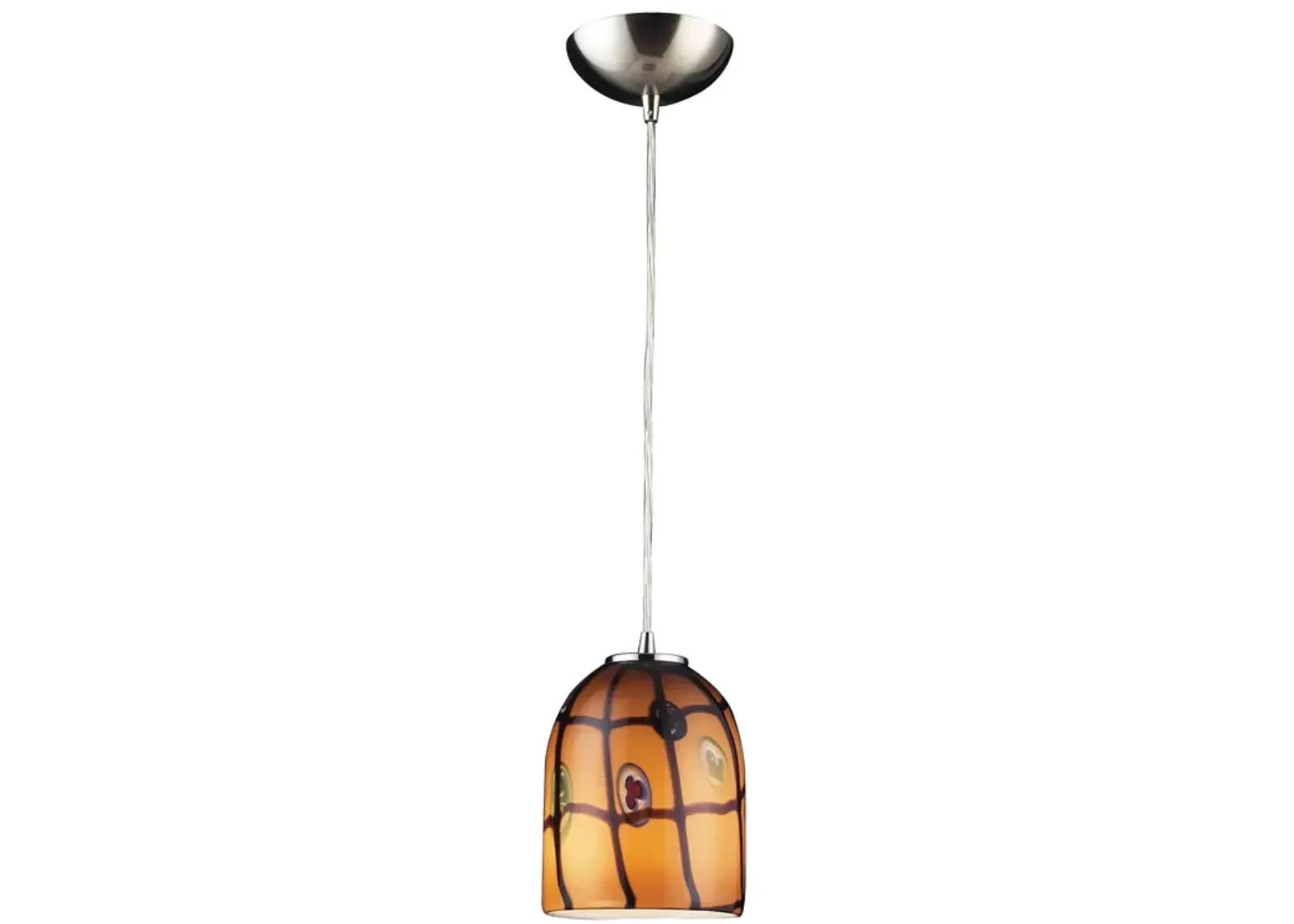 Rapture 6" Wide 1-Light Mini Pendant - Satin Nickel