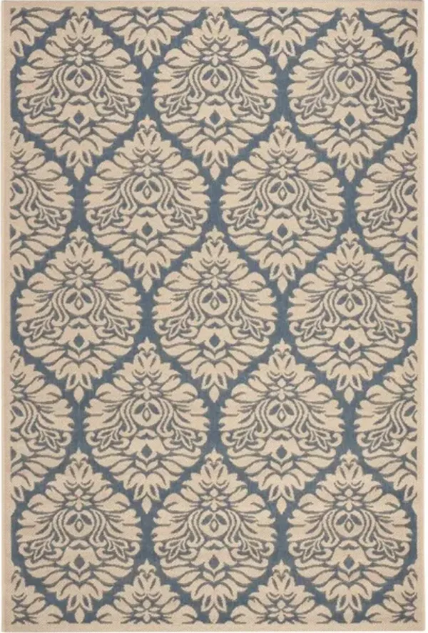 LINDEN 135 Collection LND135M-4 Blue / Creme 4' X 6'