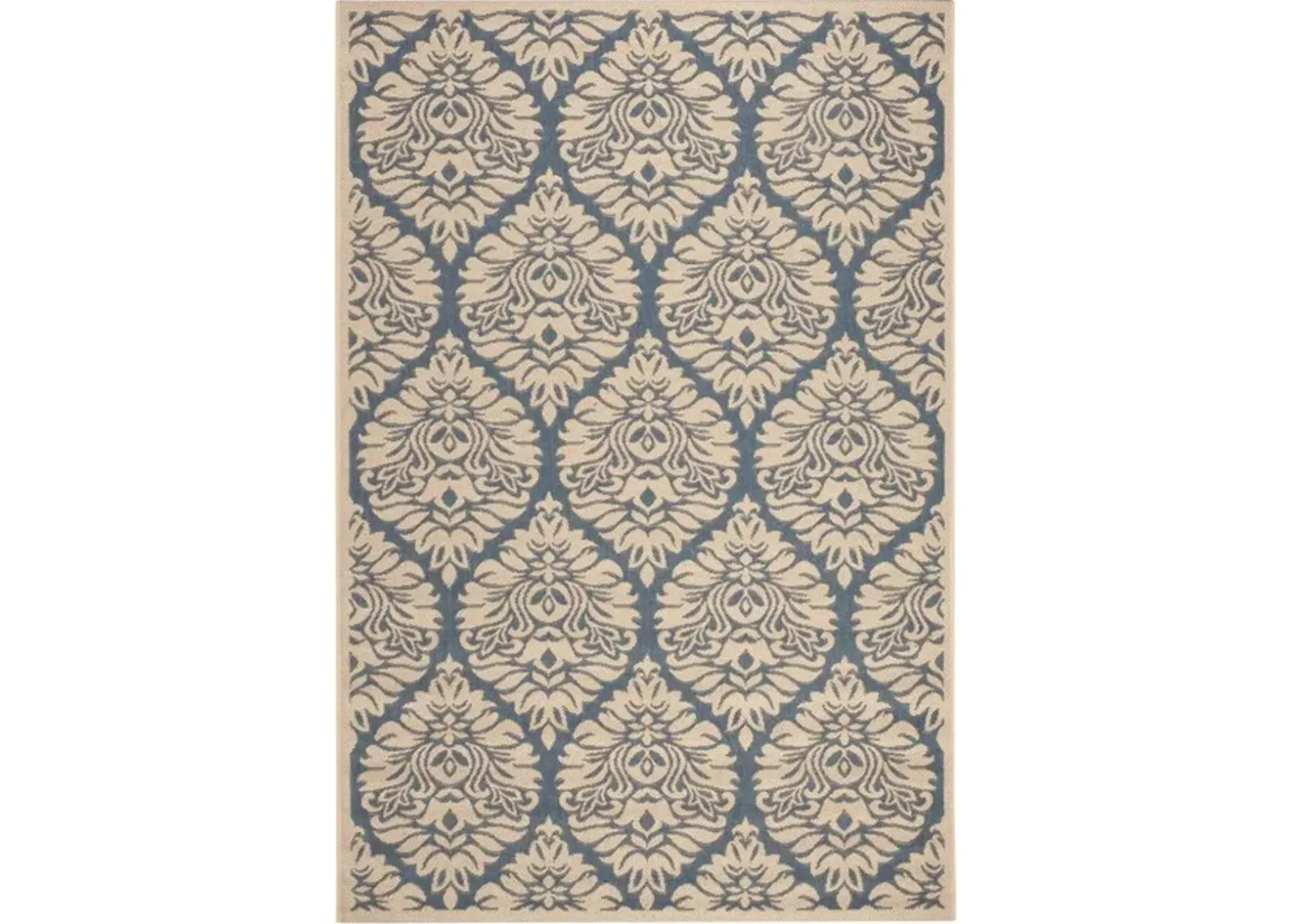 LINDEN 135 Collection LND135M-4 Blue / Creme 4' X 6'