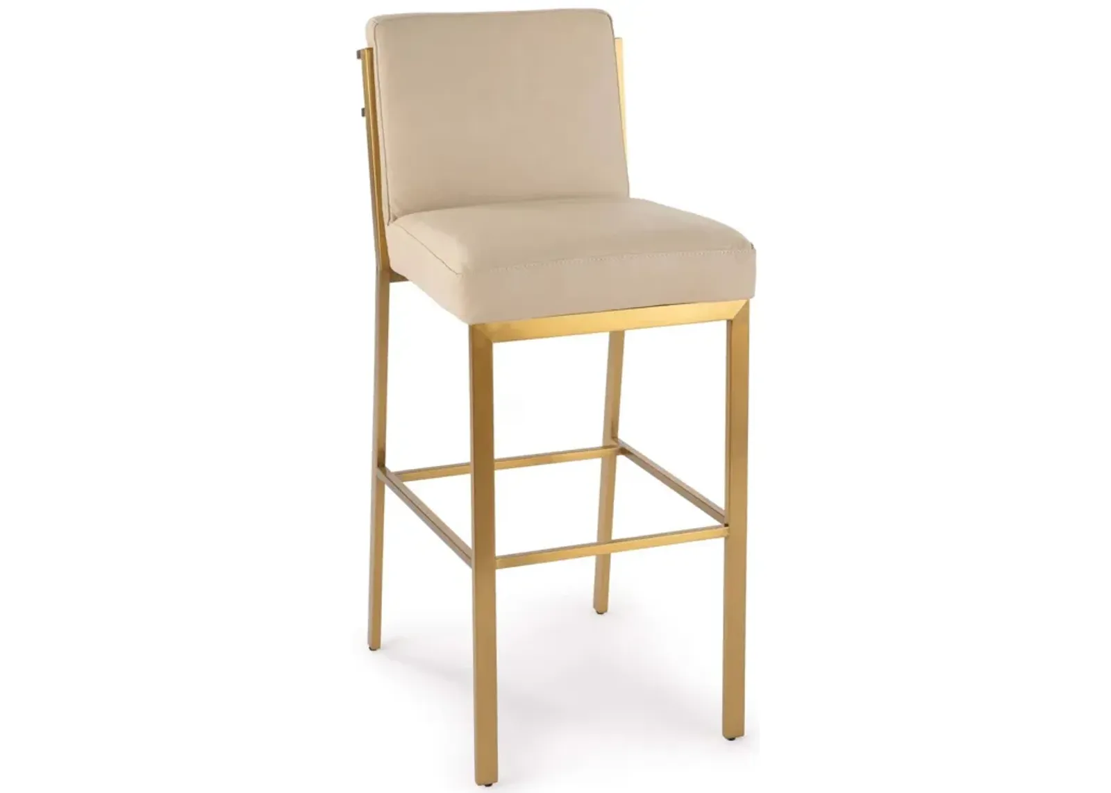 Chantal Leather Bar Stool (Cappuccino)