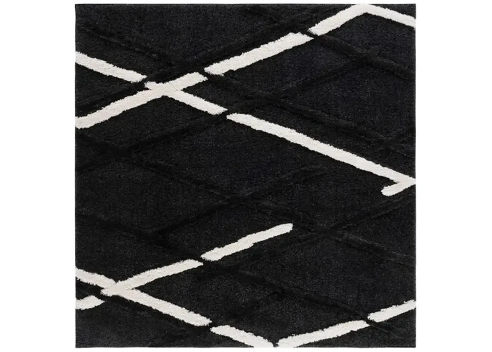 HI-LO SHAG 206 Grey  6'-7' X 6'-7' Square Square Rug