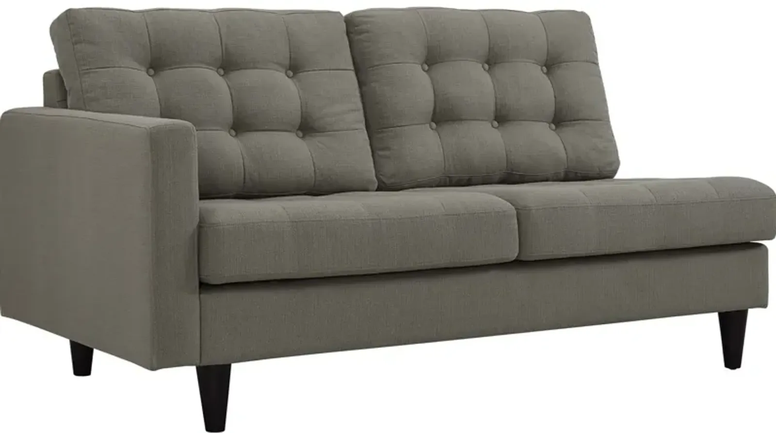 Empress Left-Facing Upholstered Fabric Loveseat