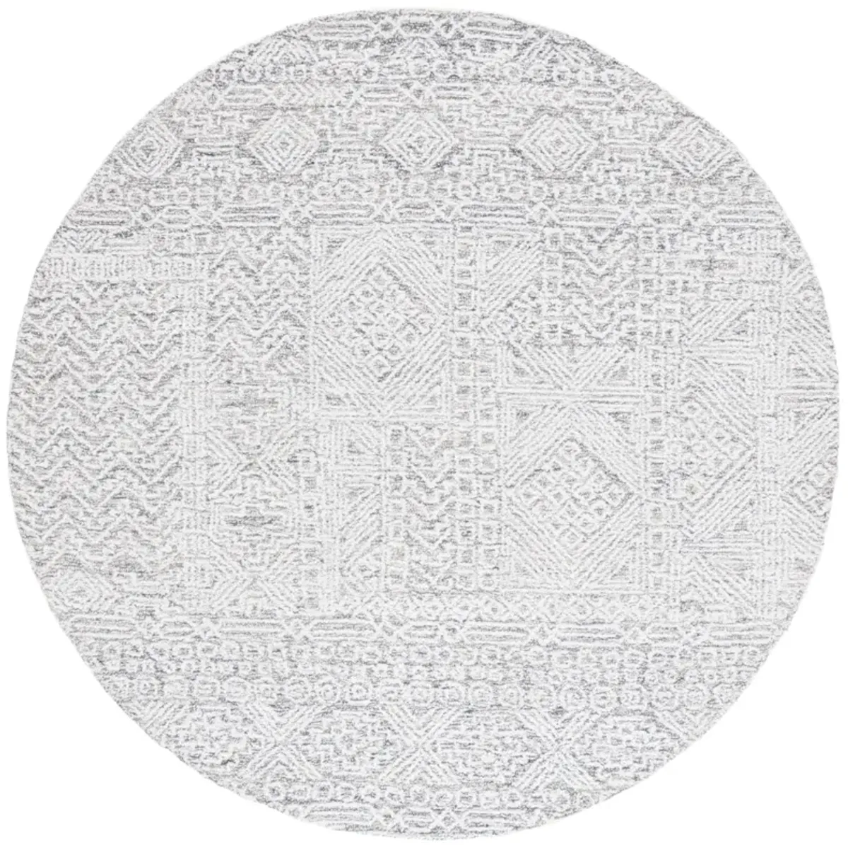 EBONY 207 GREY  6' x 6' Round Round Rug