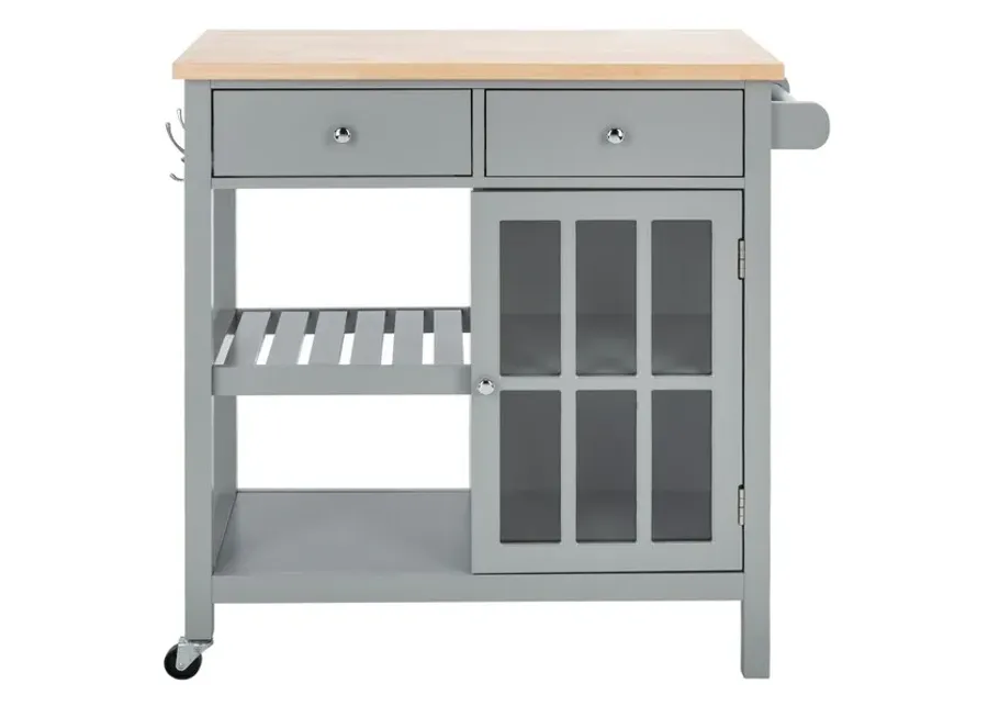 LOCKLYN 1 DOOR 2 DRAWER 2 SHELF KITCHEN CART