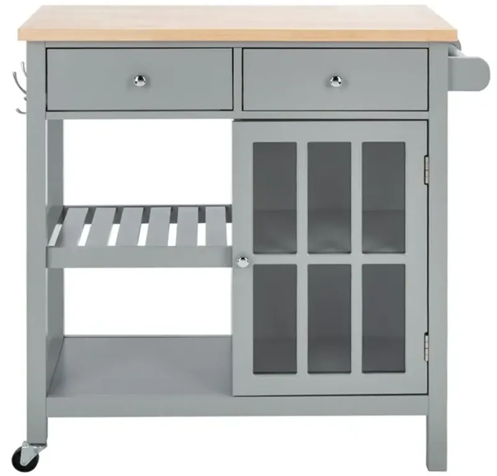 LOCKLYN 1 DOOR 2 DRAWER 2 SHELF KITCHEN CART