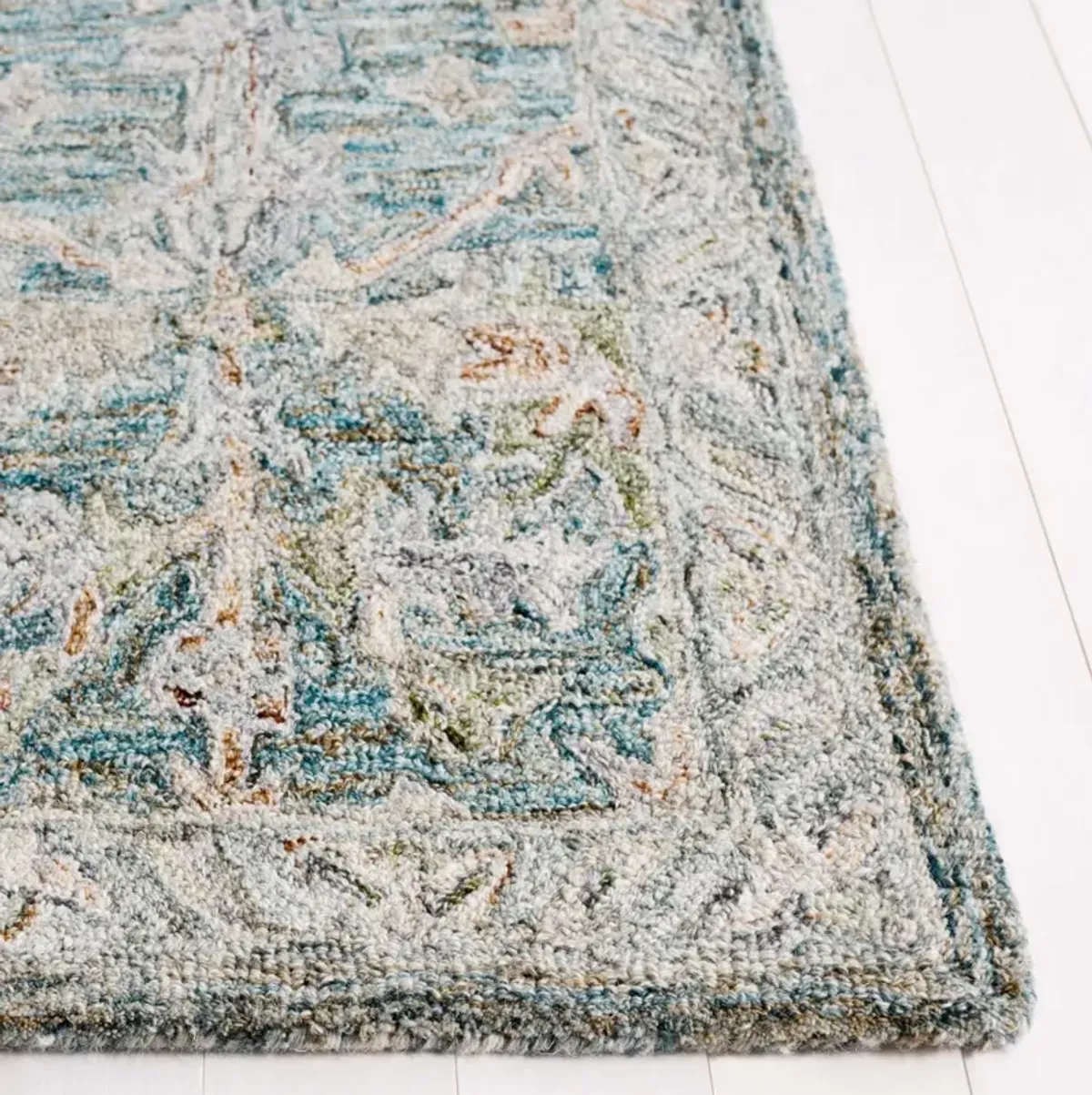 METRO 752 TEAL  6' x 6' Square Square Rug