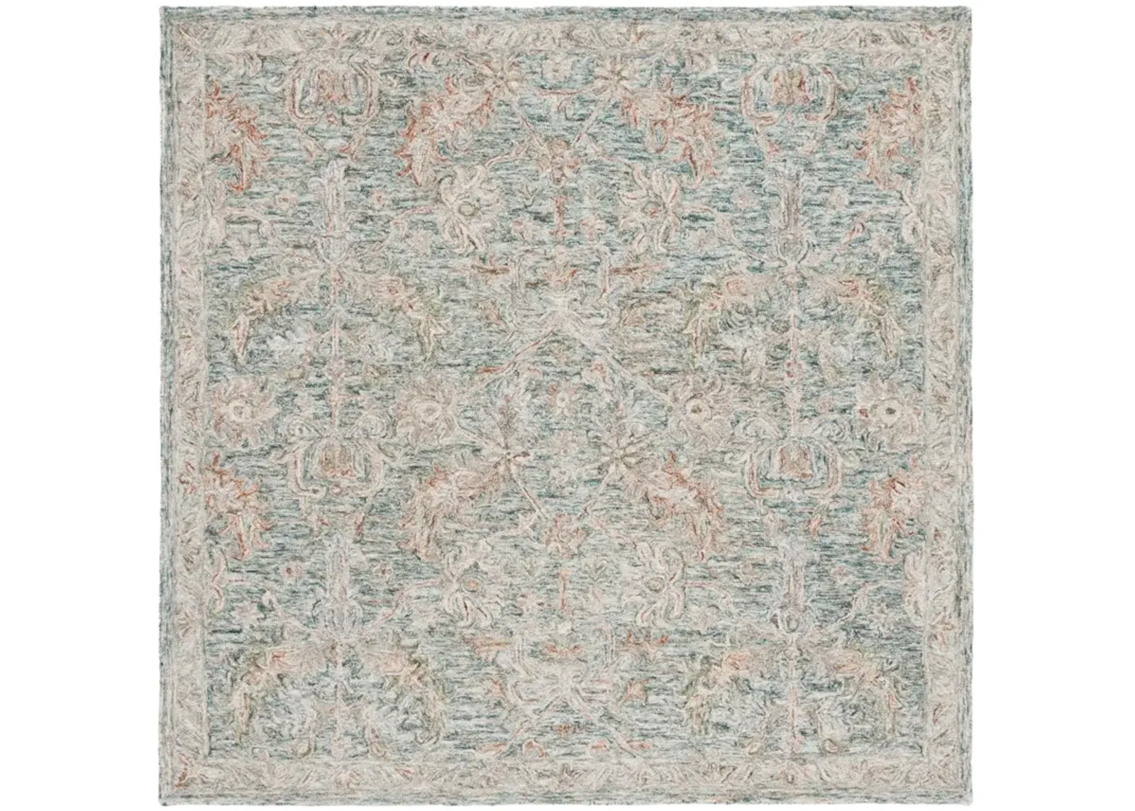 METRO 752 TEAL  6' x 6' Square Square Rug