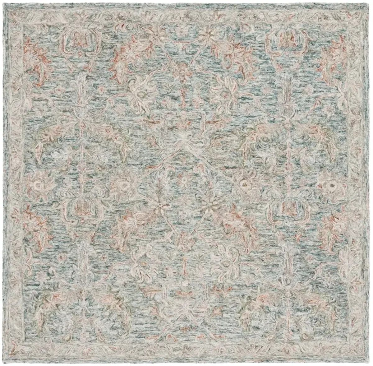 METRO 752 TEAL  6' x 6' Square Square Rug